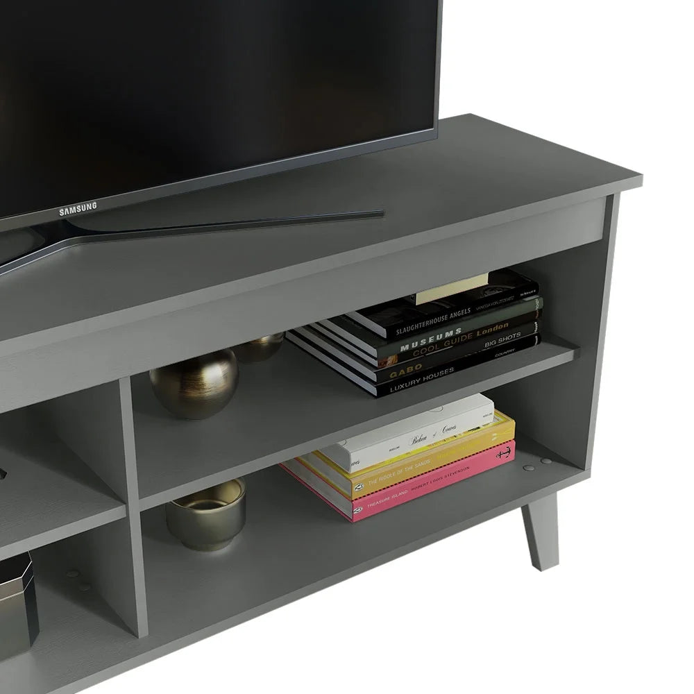 Wooden TV Stand Cabinet with 4 Shelves and Cable Management M615542