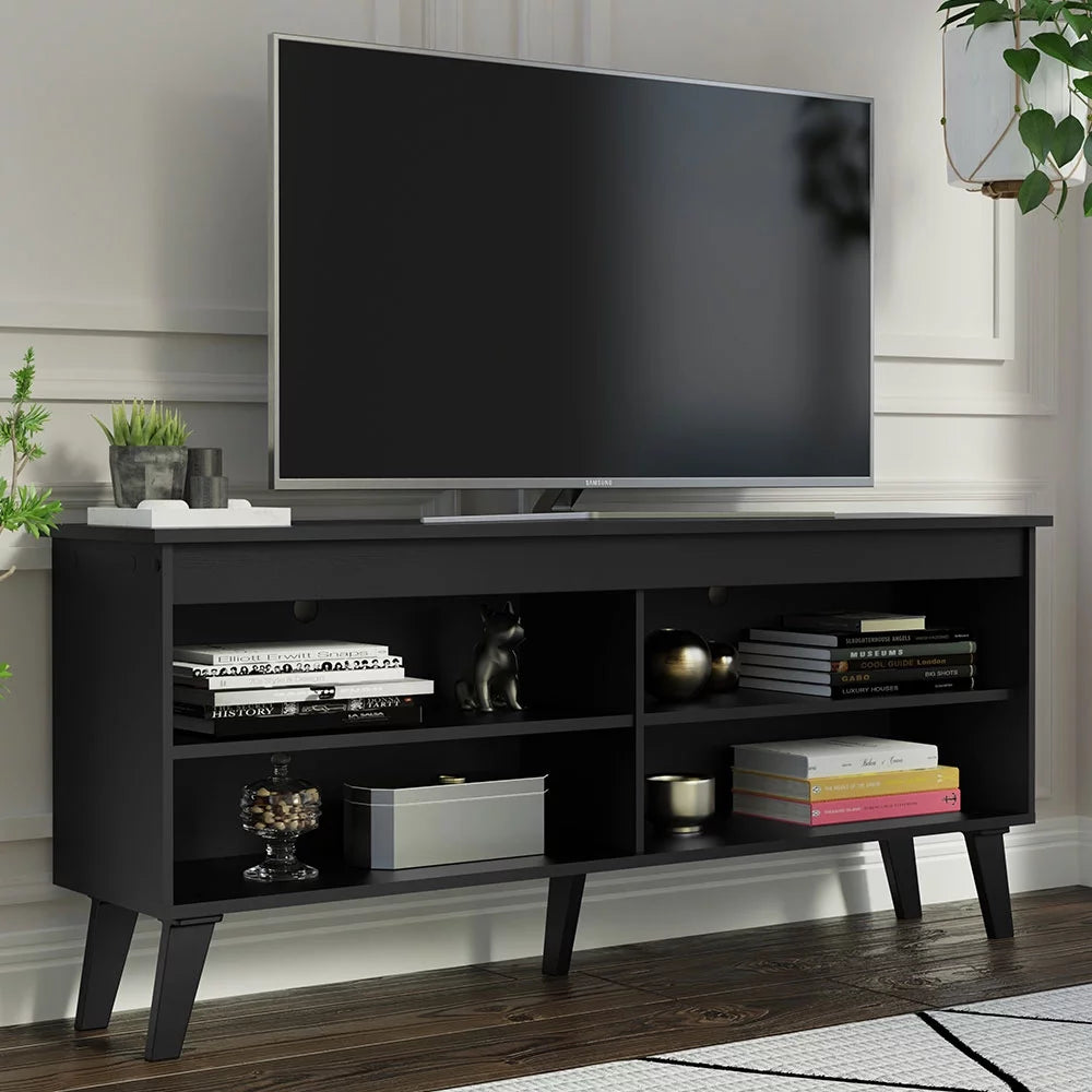 Wooden TV Stand Cabinet with 4 Shelves and Cable Management M615542