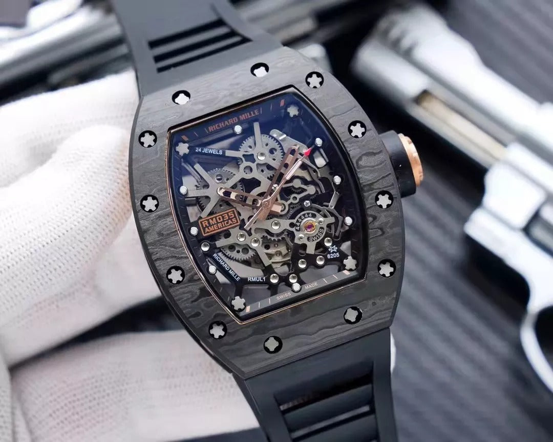 Black Rubber Strap Watch I36275