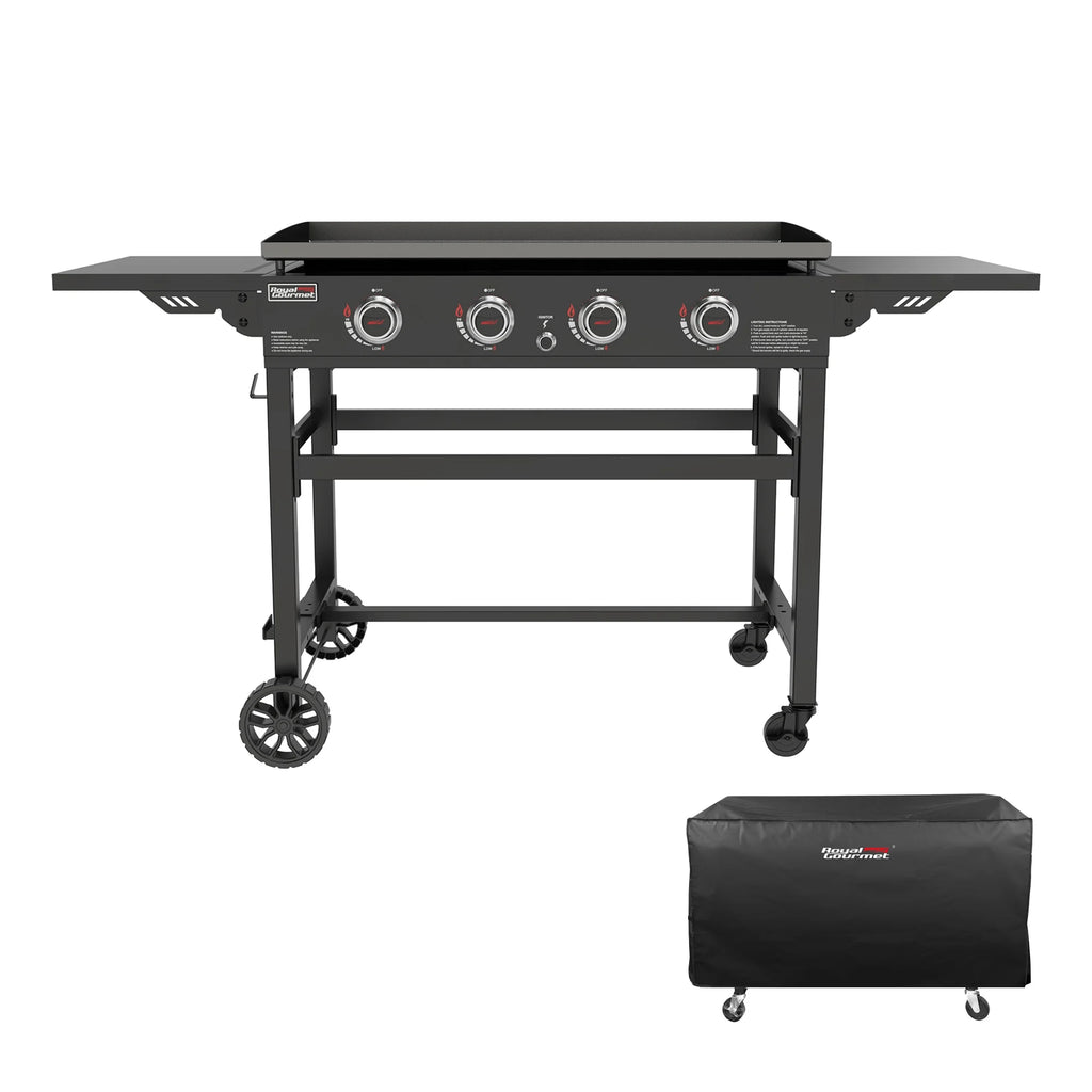 4-Burner Propane Gas Grill Griddle with Cover W430401