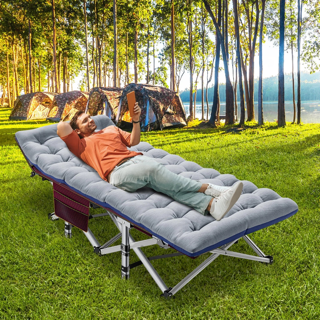 Folding Camping Cot with Mattress and Carry Bag K51563