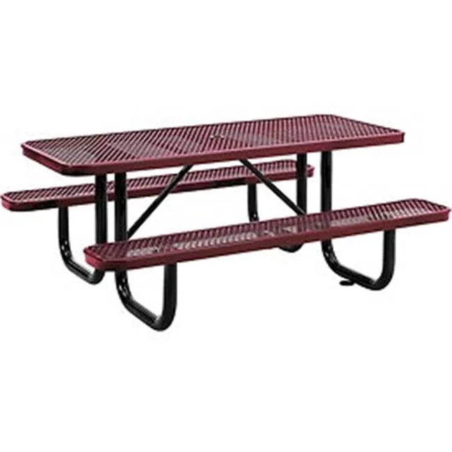 Red Rectangular Picnic Table C694