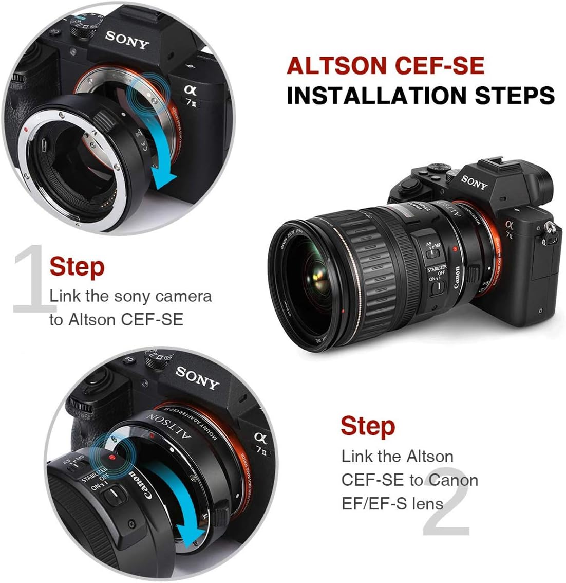 Auto-Focus Lens Adapter Mount Converter Pack of 2 G26649