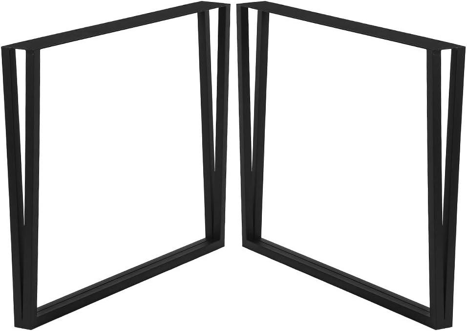 Black 28” Height 24” Wide Metal Table Legs 2 PCS F94627