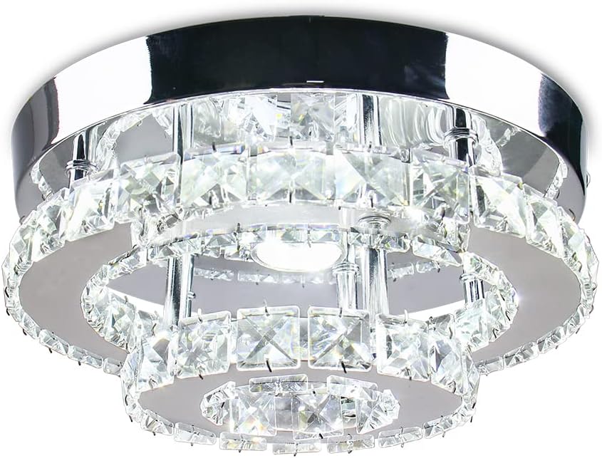 LED Crystal Flush Mount Ceiling Light W8028