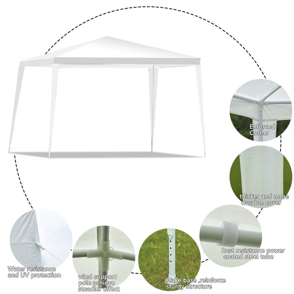 10'x10' Heavy Duty Outdoor Pavilion Tent White B604