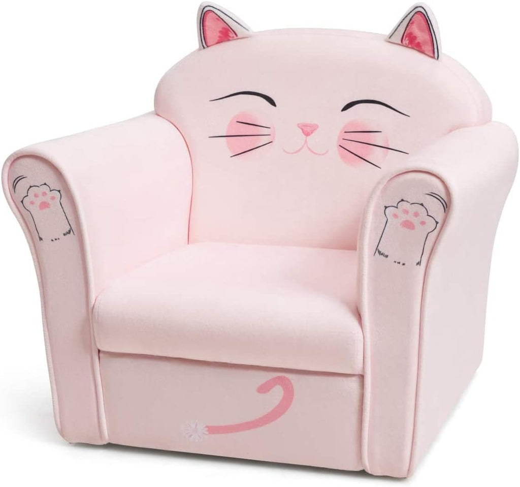 Kids Sofa with Cute Pattern and Wood Construction K9654