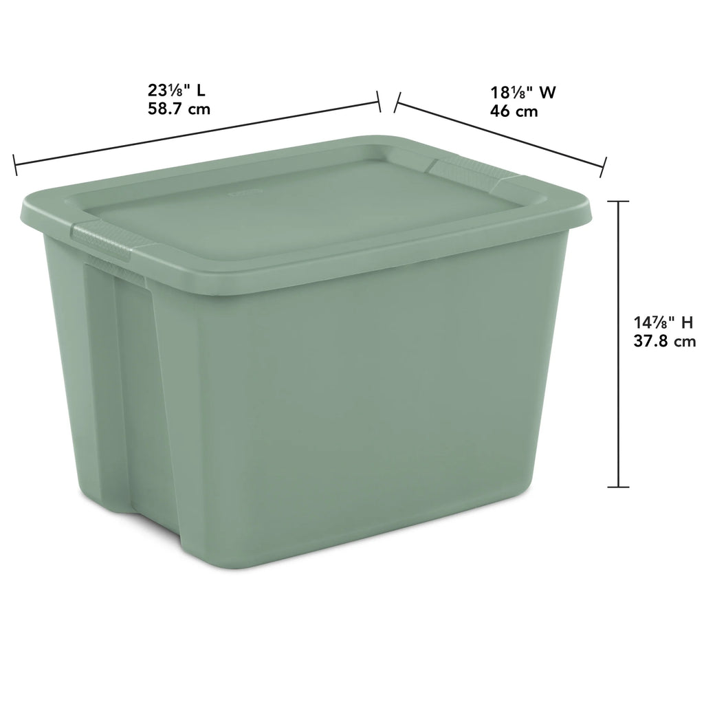18 Gallon Plastic Tote Box, Set of 8 X5213