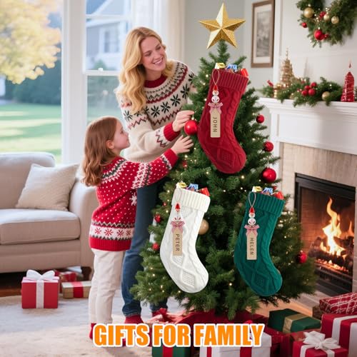 18” Large Knitted Christmas Stockings 6 Pack I5870