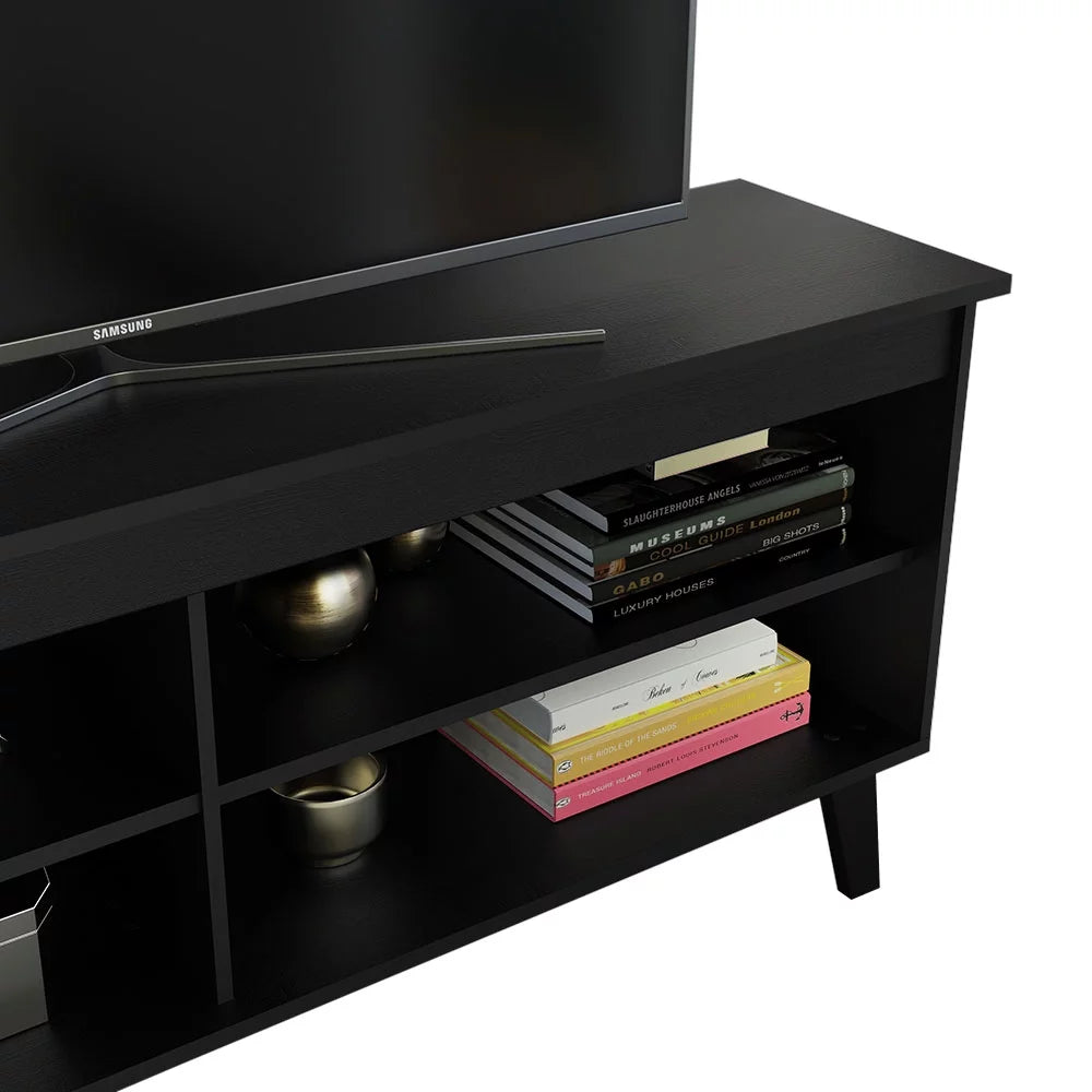 Wooden TV Stand Cabinet with 4 Shelves and Cable Management M615542