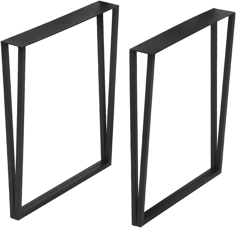 Black 28” Height 24” Wide Metal Table Legs 2 PCS F94627