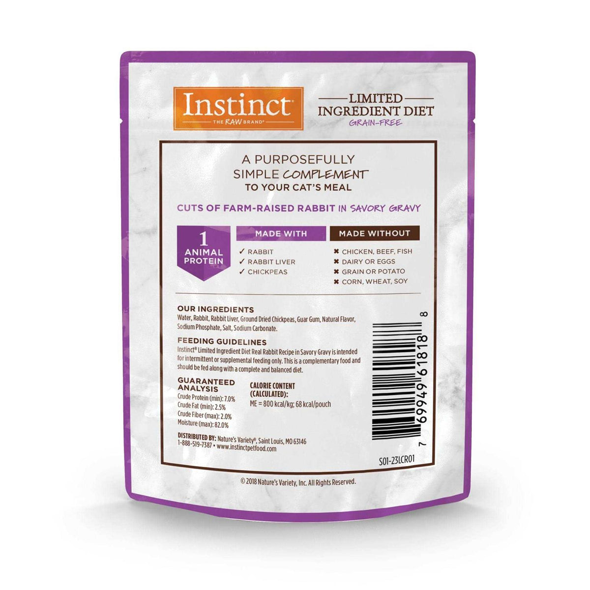 Grain Free Rabbit Recipe Wet Cat Food Pouches M666707