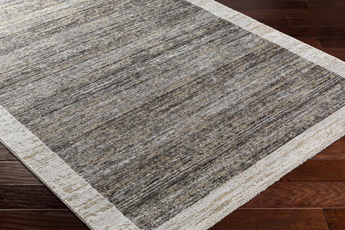 Gray Black Area Rug O6563