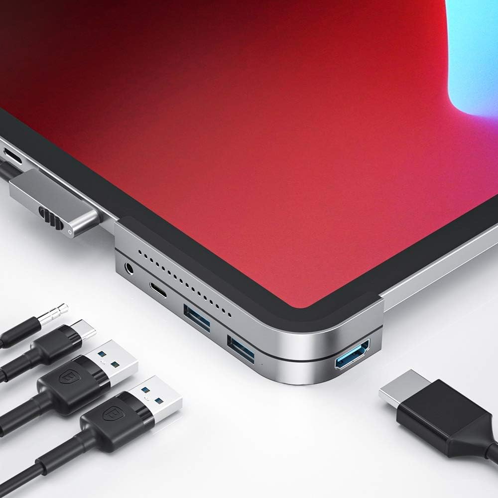 6-in-1 Portable USB C Hub with 4K HDMI, USB 3.0, SD Card Reader I8325