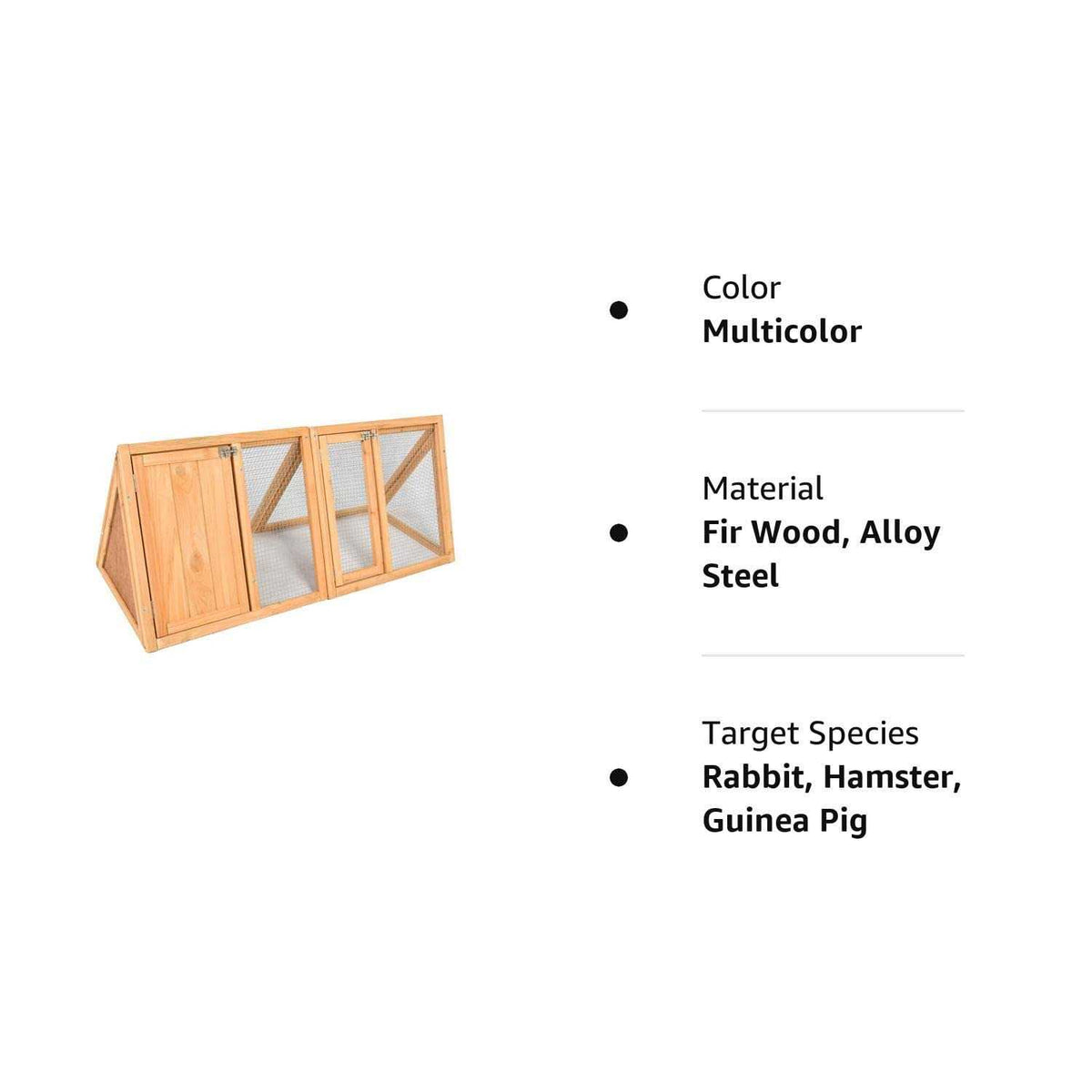 Wooden A-Frame Rabbit Hutch Chicken Coop K862
