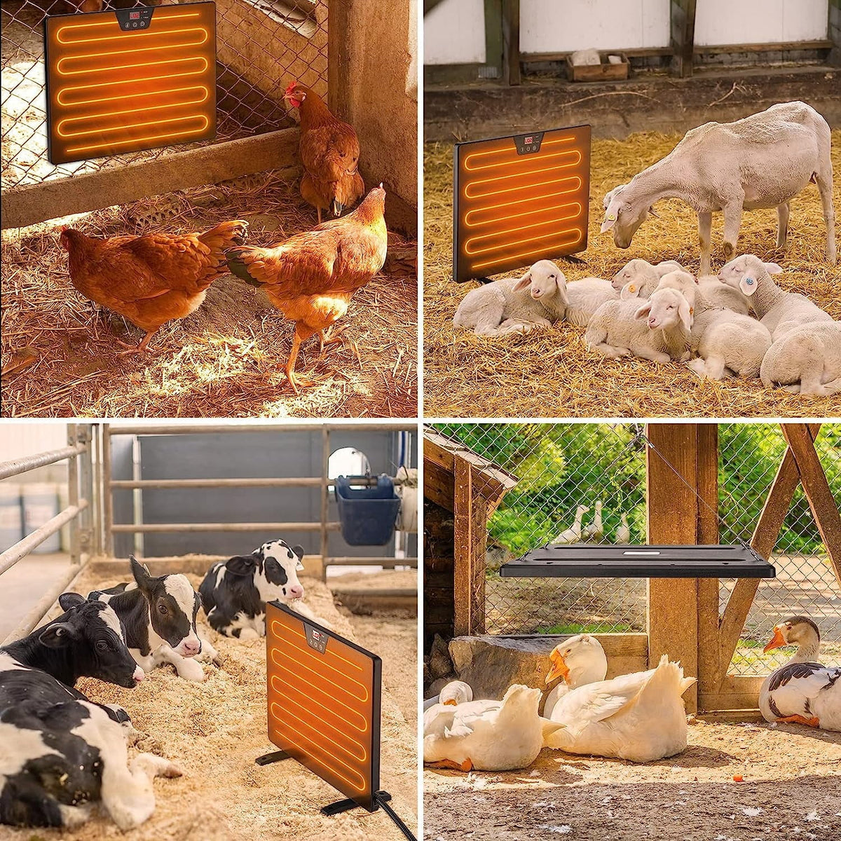 Chicken Coop Heater, 100/200 Watts Radiant Space Heater J21231