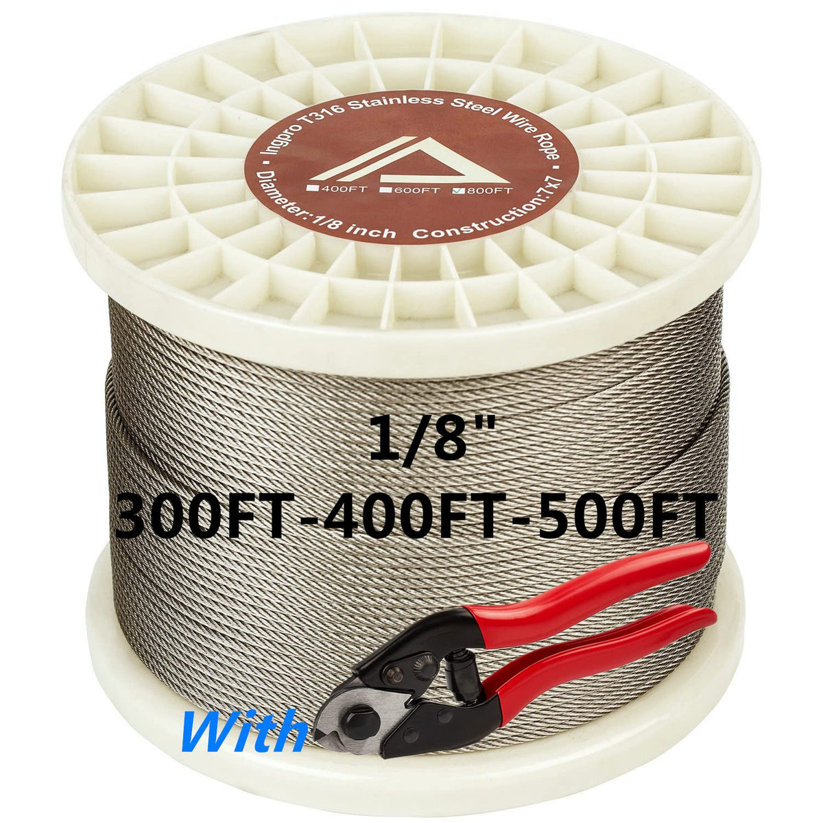 316 Stainless Steel Cable 7x7 500FT C354697