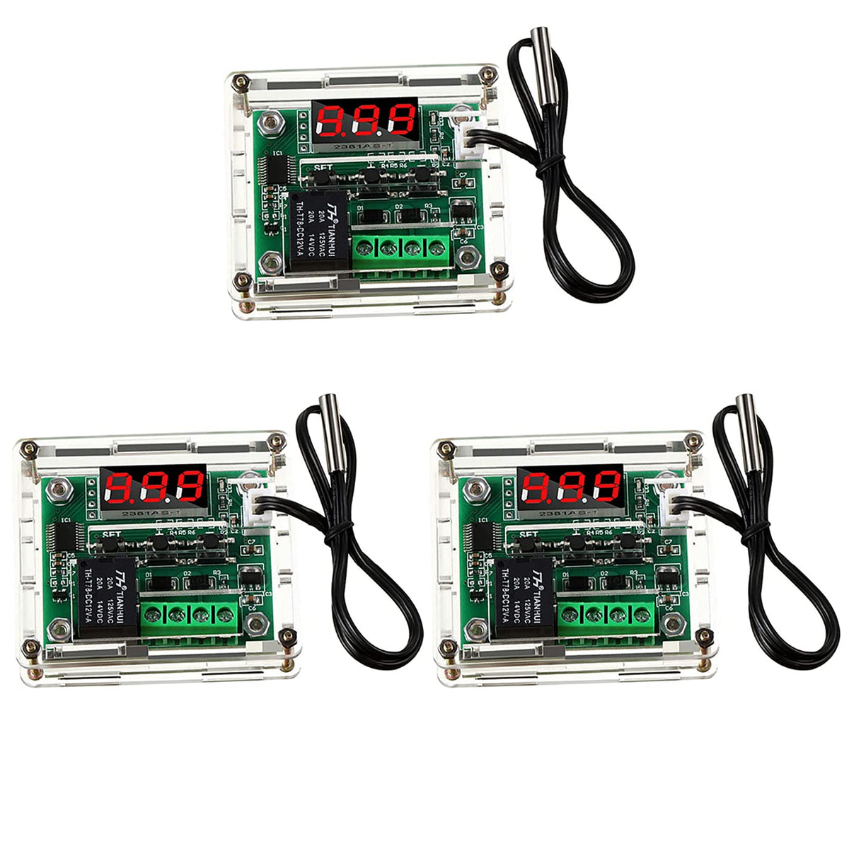 W1209 Digital Temperature Controller Module 3Pack with Case I5335