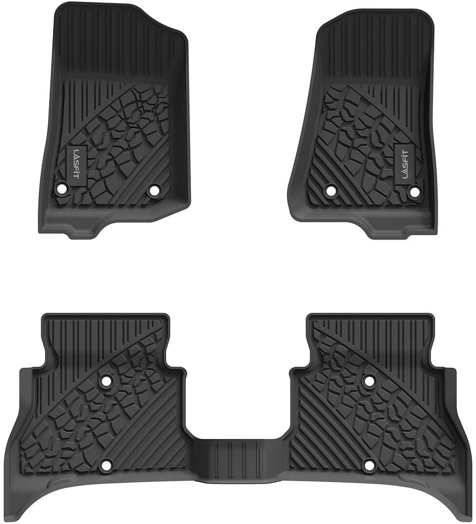 Black TPE Car Floor Liners Front & Rear Rows T255