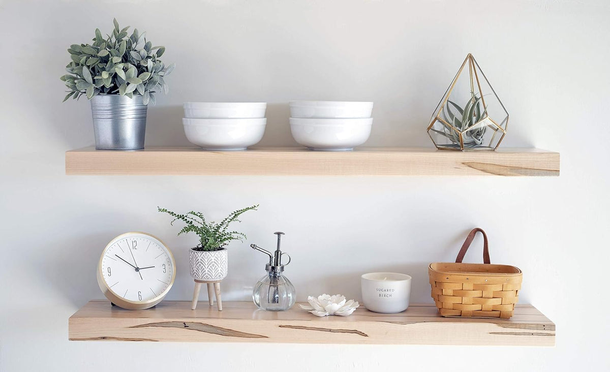 Hardwood Floating Accent Shelves Set of 2 T3043