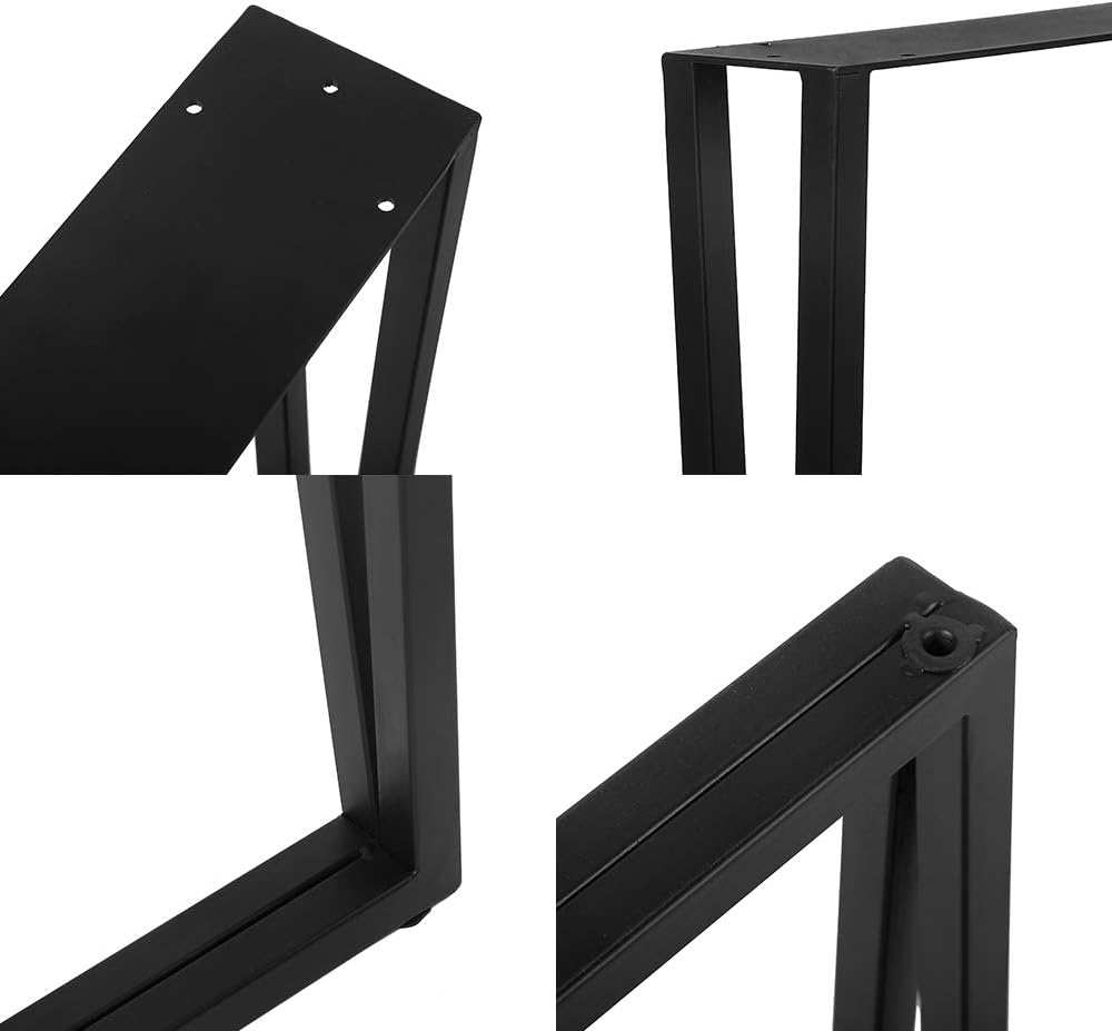 Black 28” Height 24” Wide Metal Table Legs 2 PCS F94627