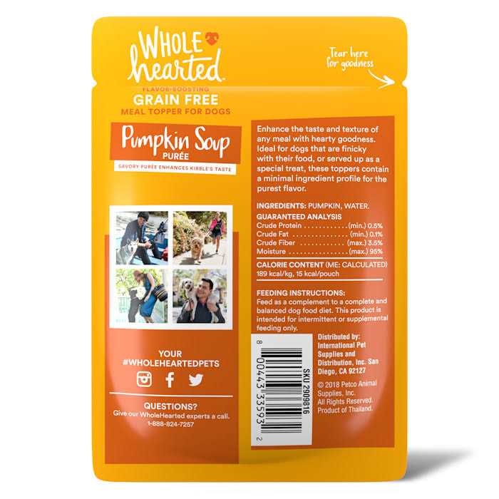 Pumpkin Soup Puree Dog Meal Topper M73719