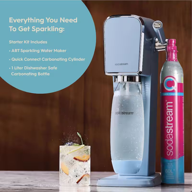 Misty Blue Soda Machine and Sparkling Water Maker Kit V706722