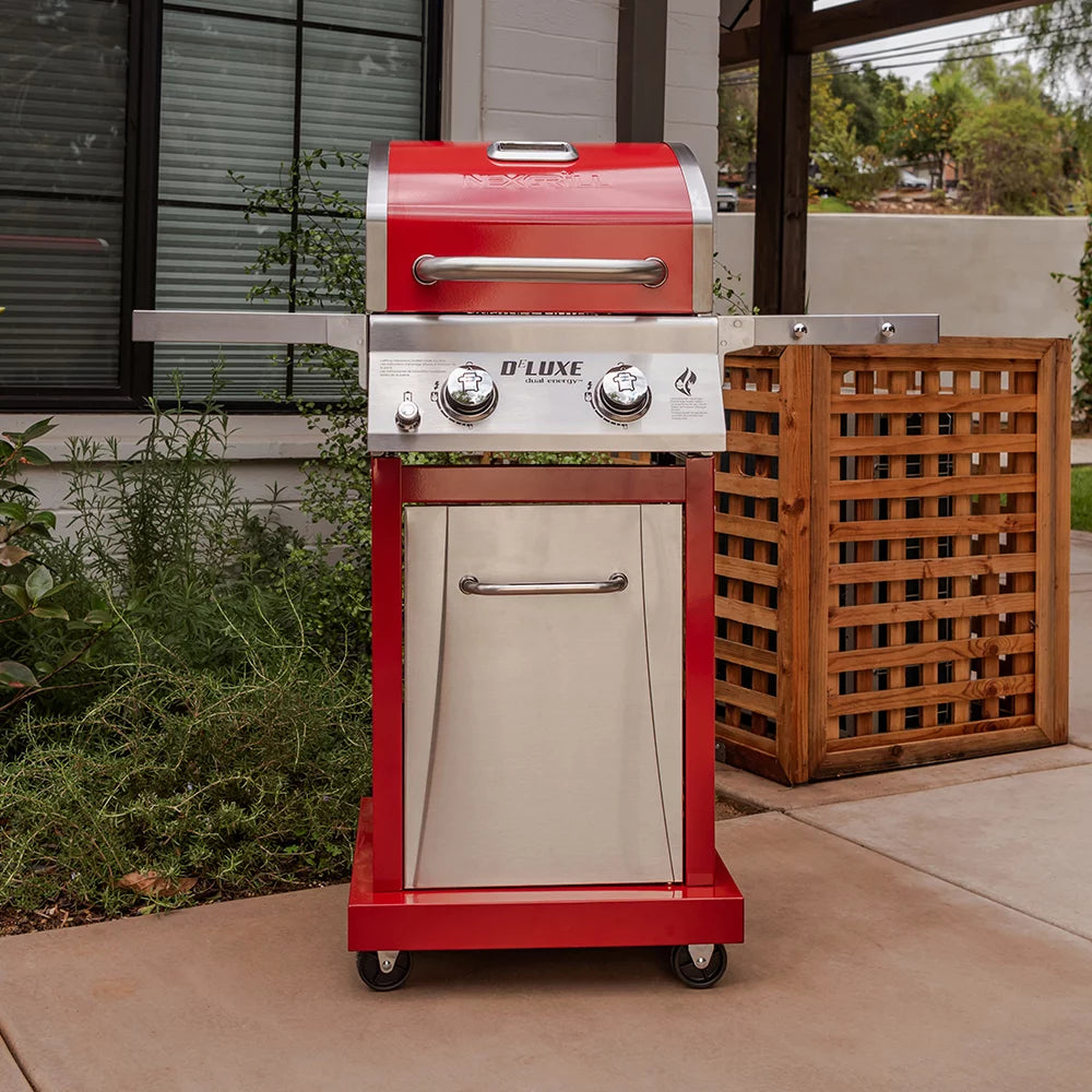 2-Burner Propane Gas Grill with 2 Foldable Shelves V703