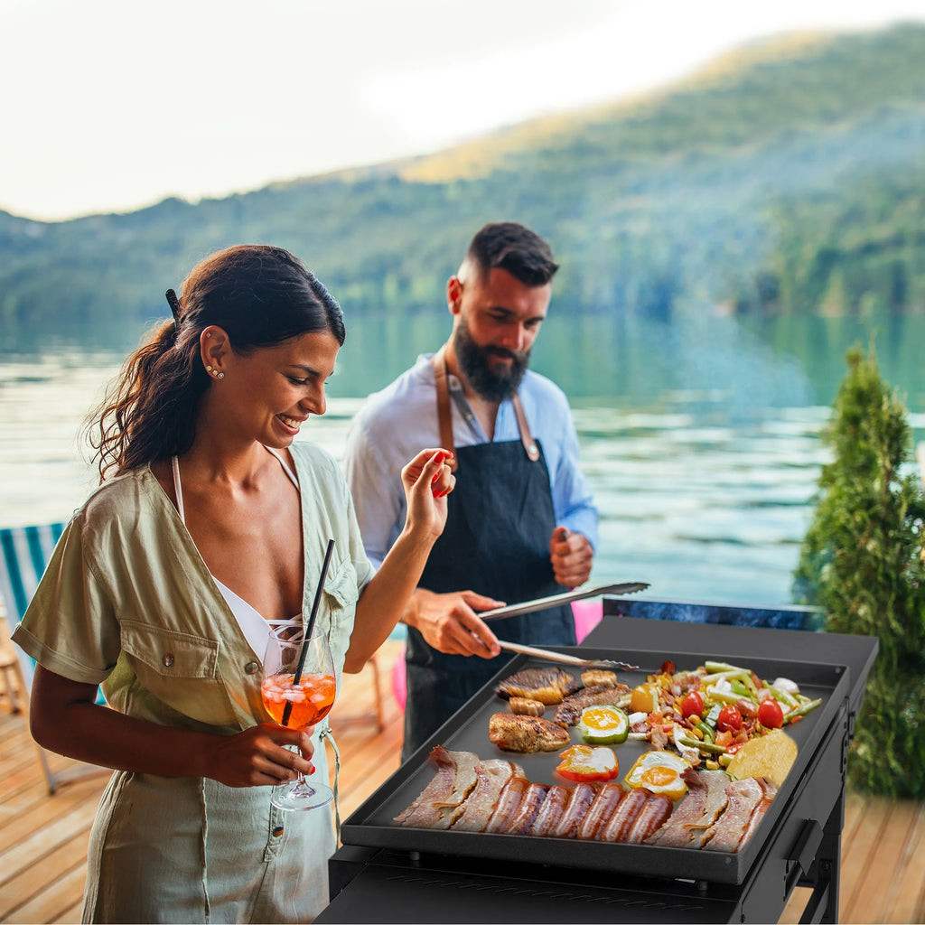 4-Burner Propane Gas Grill Griddle with Cover W430401