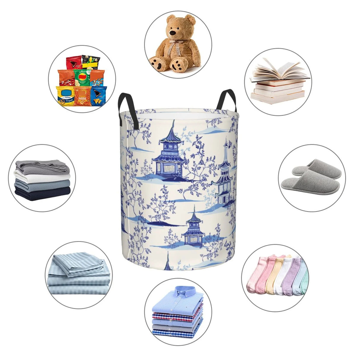 Waterproof Laundry Hamper with Handle N7617