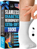 Black Diabetic Ankle Socks 4 Pairs N10297