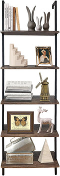 5-tier Wall-mounted Wood Bookshelf N5739