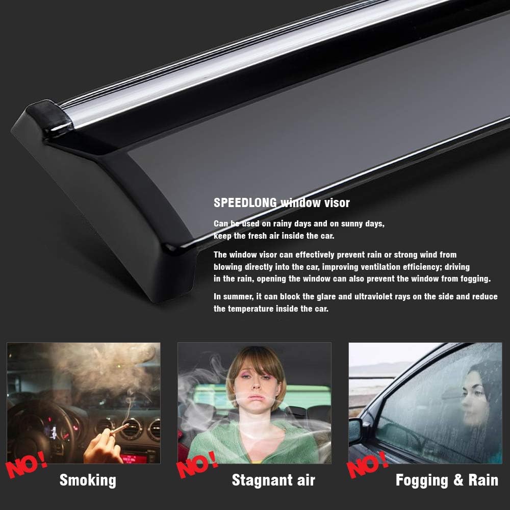 Car Window Visor Vent Shade Deflector Sun Rain Guards Y197