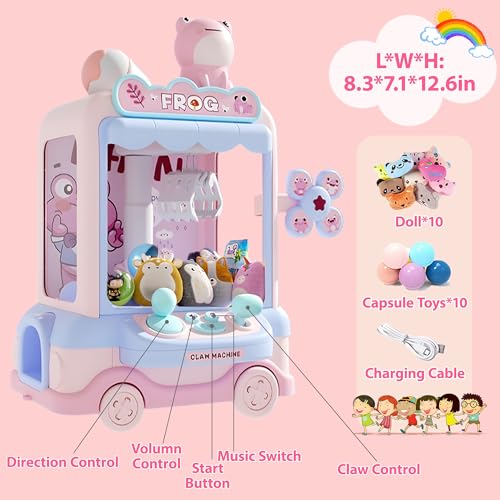 Pink Mini Claw Machine Toy with Wheels F999
