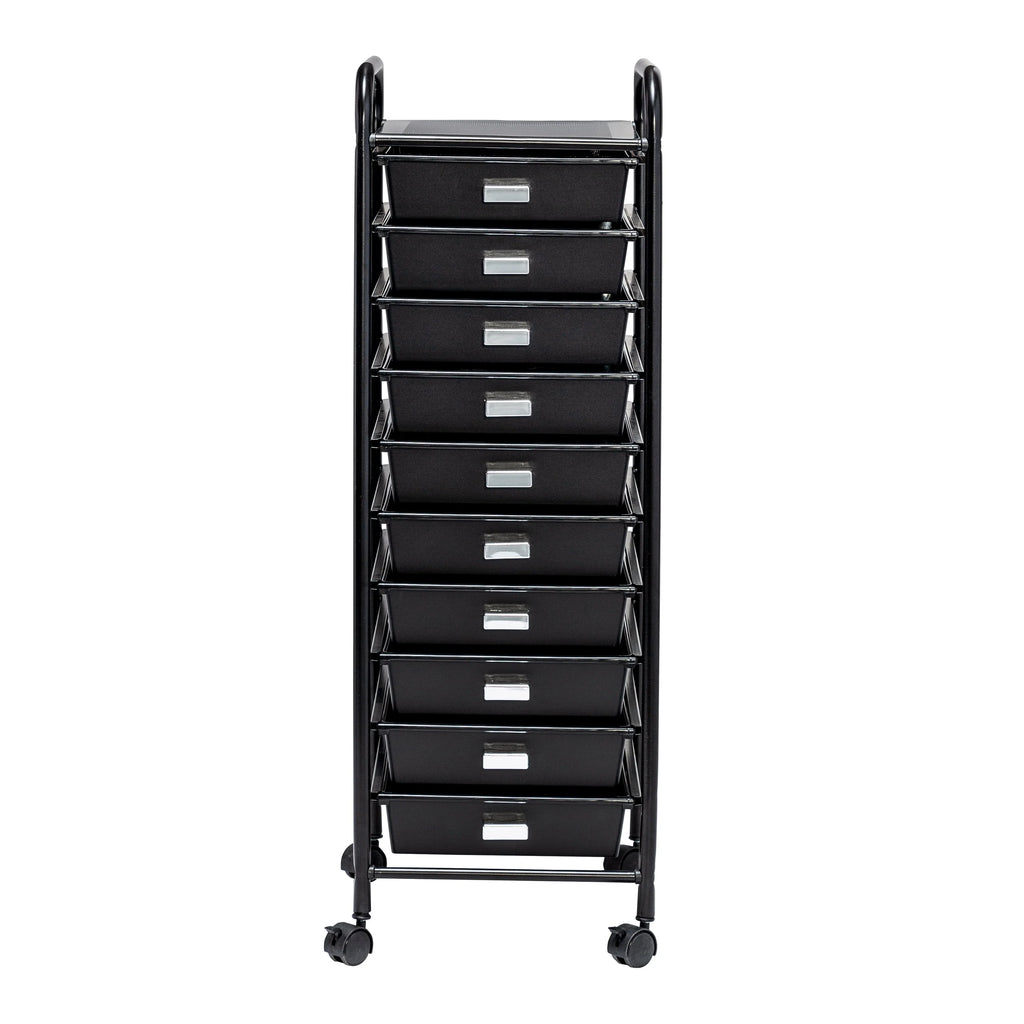 10 Drawer Rolling Cart T167
