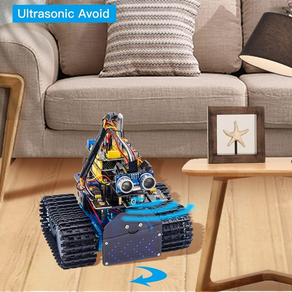 Mini Tank Robot Smart Car Kit with IR and App Control C456