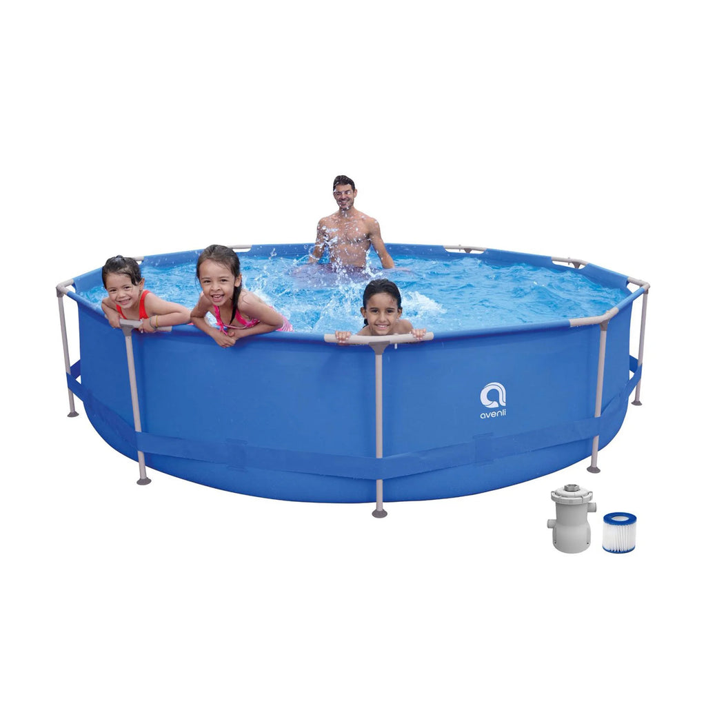 Round 12 Foot by 30 Inch Swimming Pool E66577