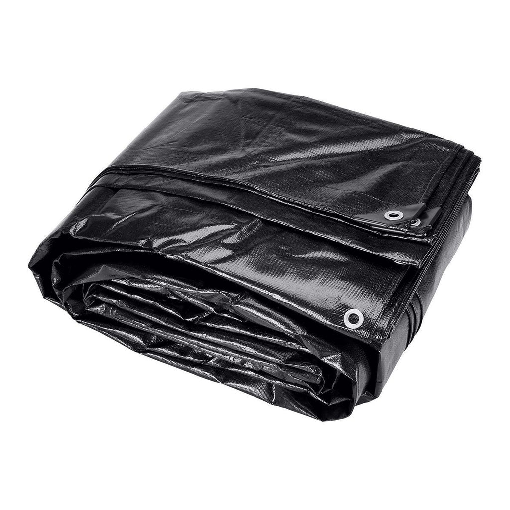 18 ft. x 24 ft. Silver and Black Weather-Resistant Tarp E552183