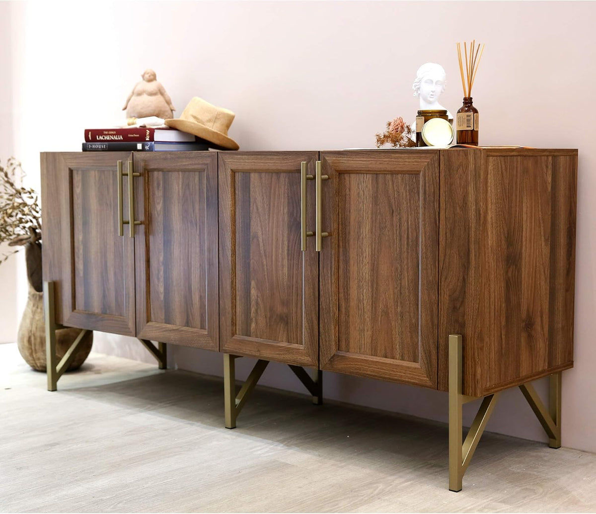 Walnut Mid Century TV Stand Media Console F410824