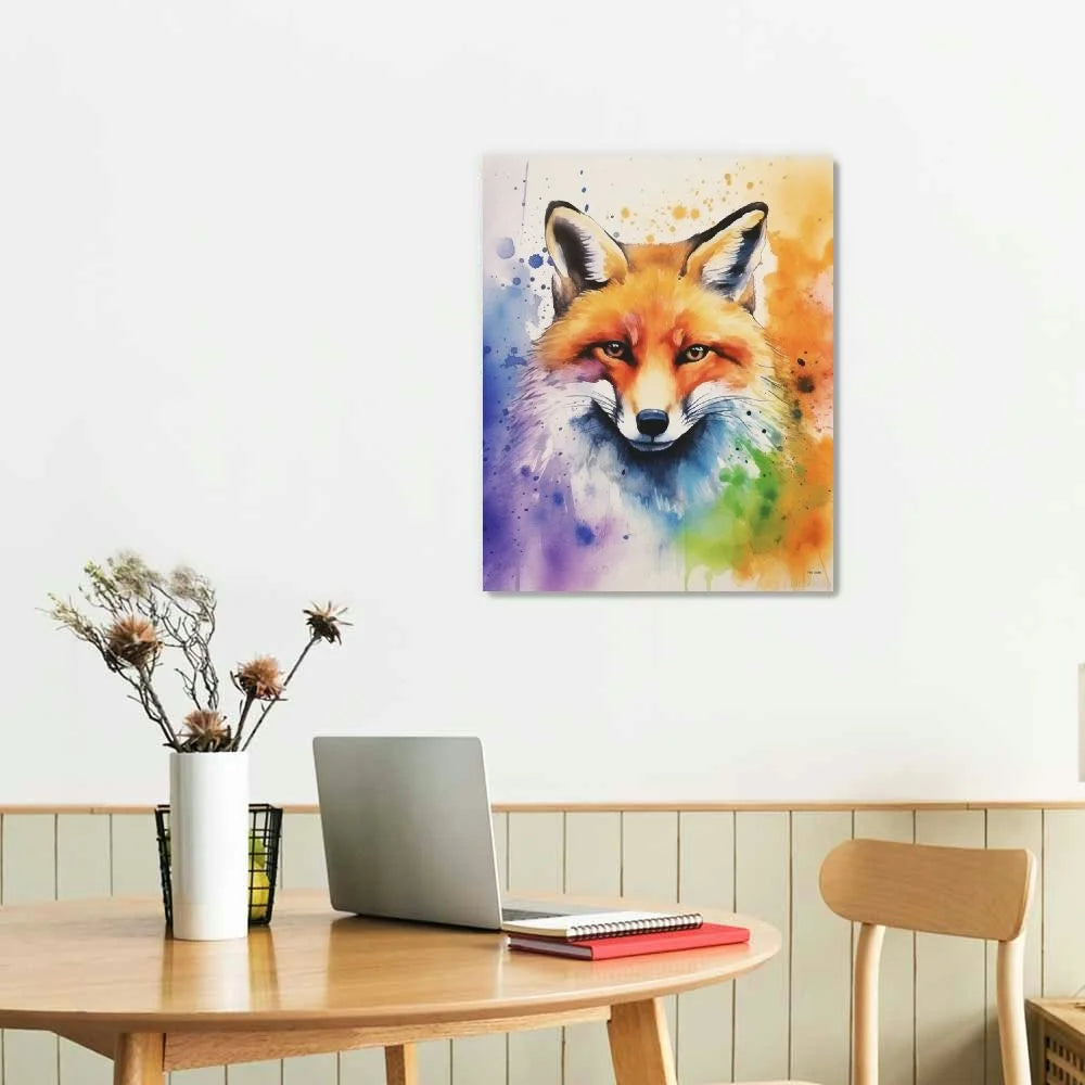 Fox Canvas Art Poster Print 16x20 Inch O536686