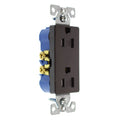 Duplex Decorator Receptacle Outlet, 15-Amp, 120-Volt, Brown, 32-Pack I95692