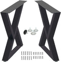 Metal Table Legs, 2 Pcs Heavy Duty Square Tube Desk Legs, 28” Height 20” Wide C189