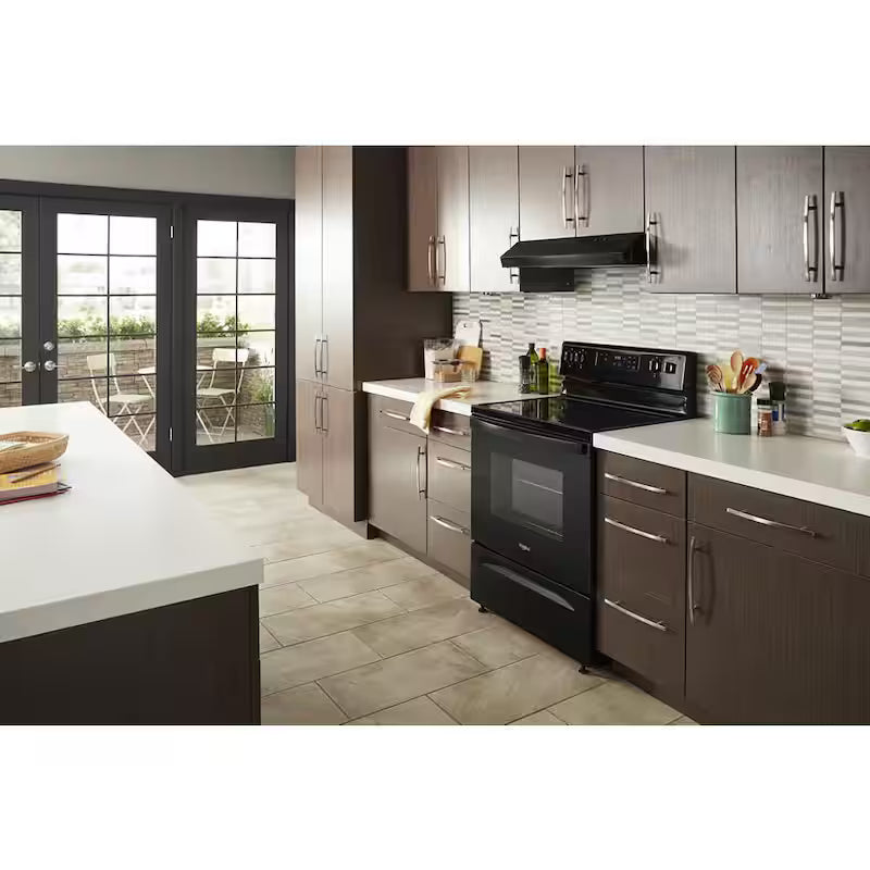 4-Burner Electric Range in Black with Storage Drawer N84274