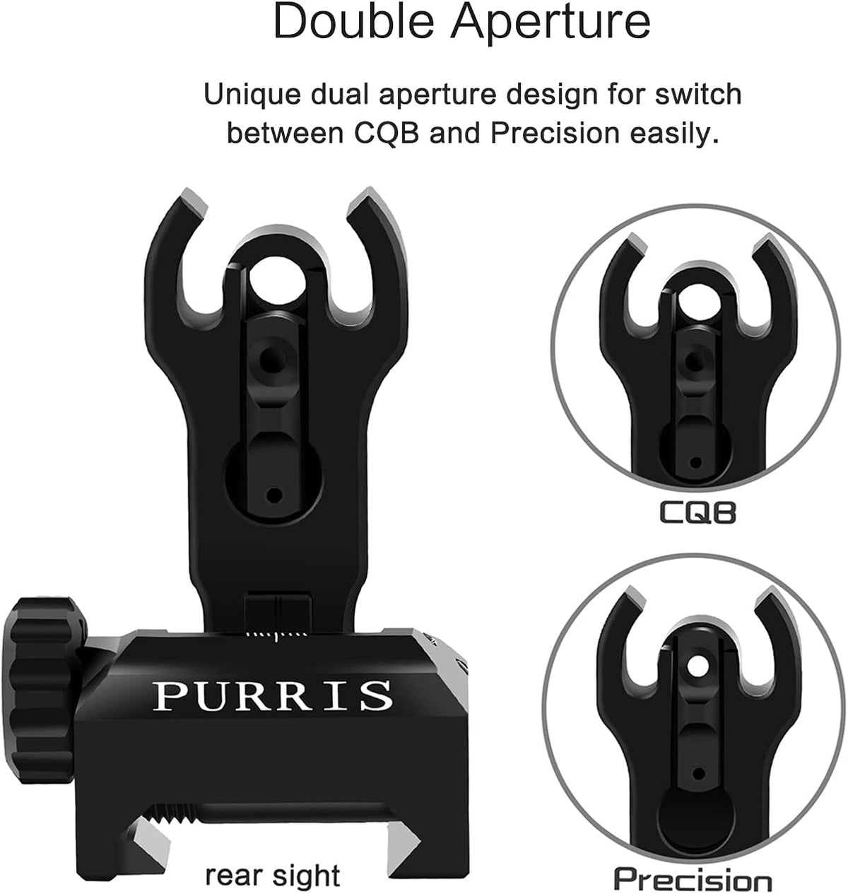 Flip Up Iron Sights Aluminum Front and Rear Set K875584