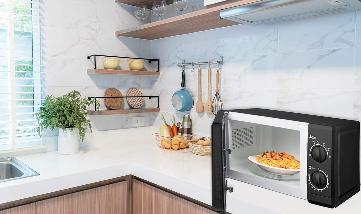 700-Watts 0.6 Cubic Feet Black Microwave Oven R824863