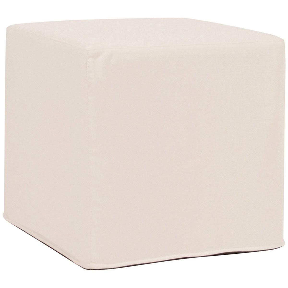 Turquoise No Tip Block Ottoman O4228