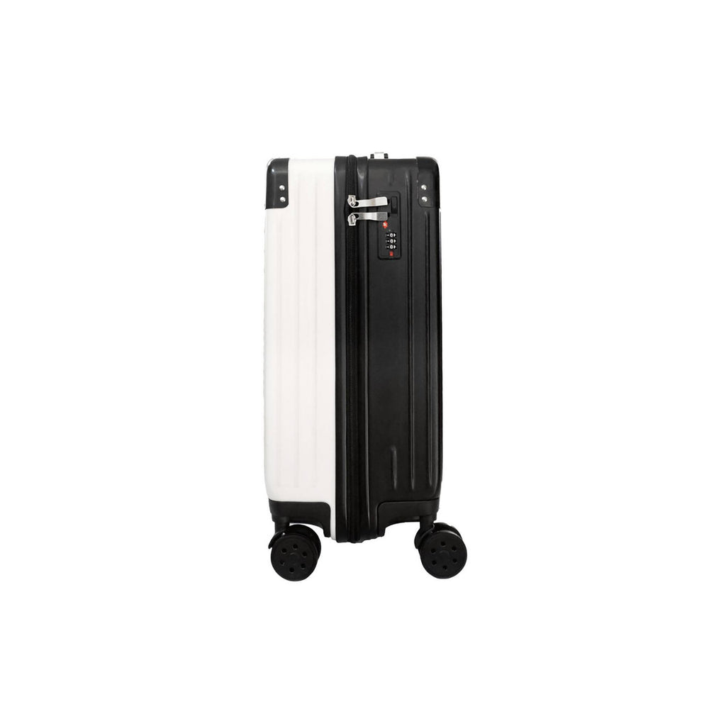 White Carry on Suitcase J48757
