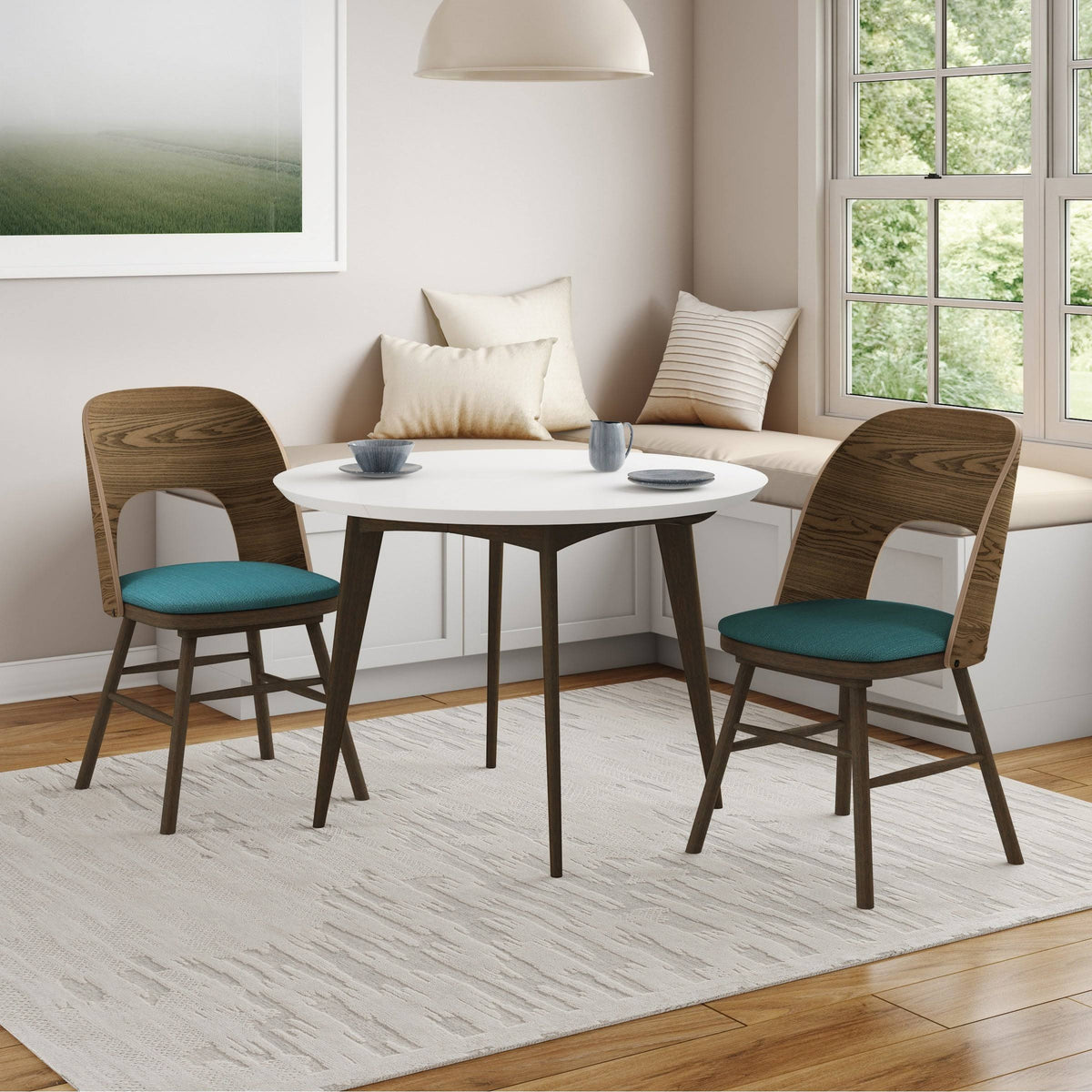 Kiwi Green Armless Side Chair Set of 2 V380