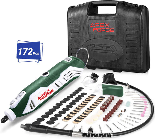 172 Accessories Rotary Tool Kit with Keyless Chuck and Flex Shaft H7653