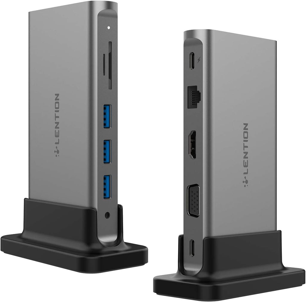 USB C Docking Station with 100W PD, 4K HDMI, Gigabit Ethernet, Card Reader, Silver Z6725